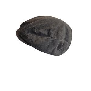 Pen West Gray Suede Made in USA Flat Driving Cabbie Newsboy Hat Men's Size Large